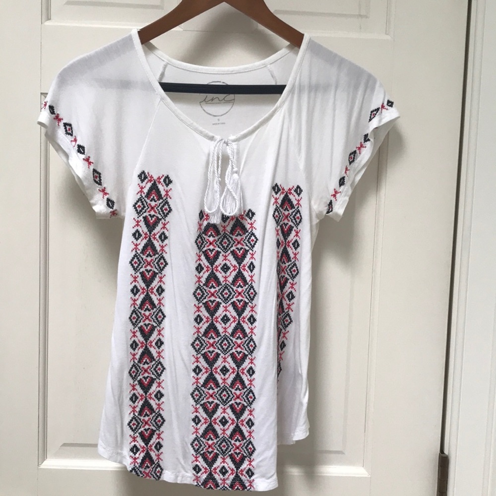 Summer embroidered top